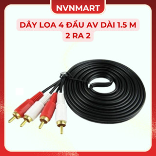 Dây loa jack AV 2 ra 2 ,dây loa 4 đầu AV Dài 1.5 M