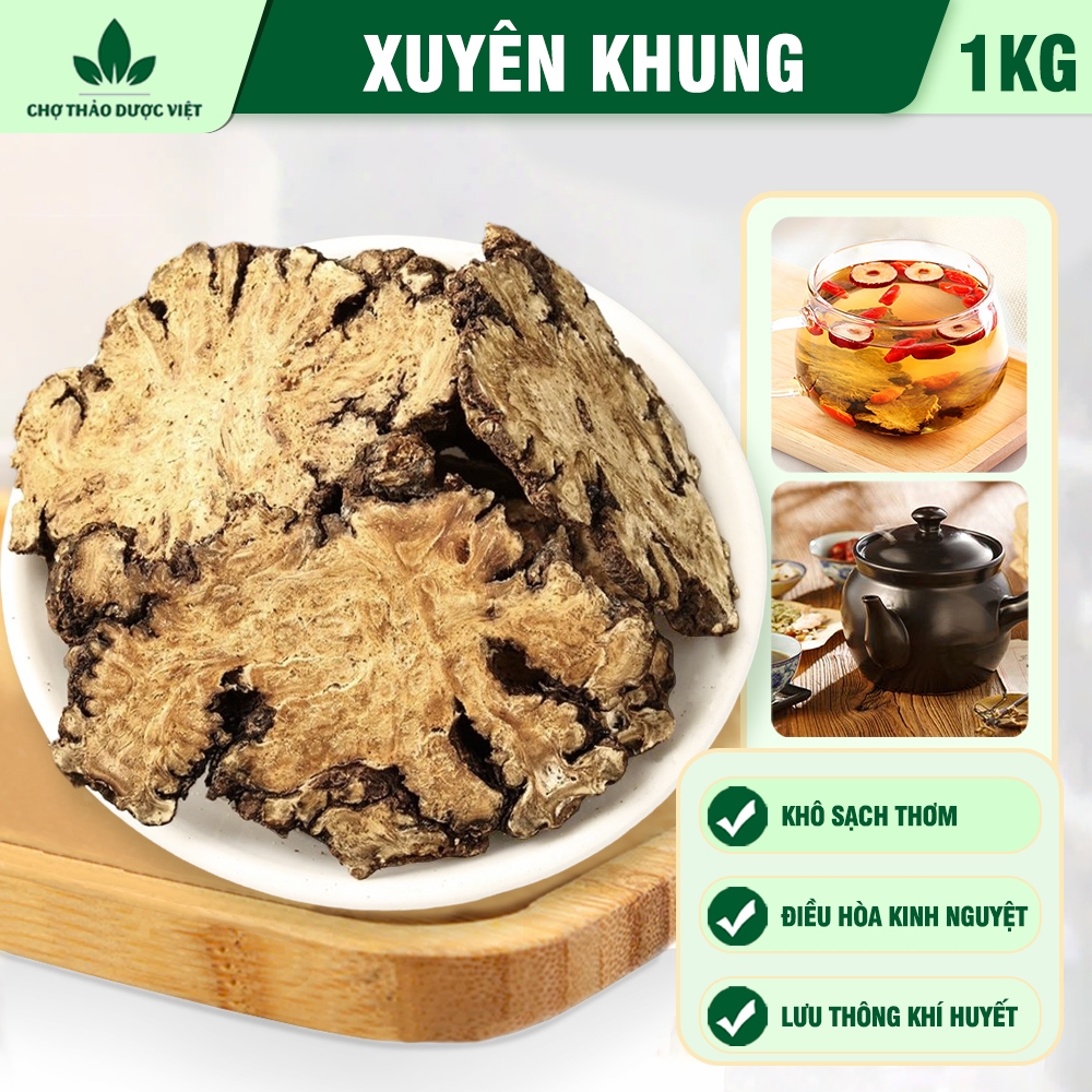 Xuyên khung 1kg, hàng khô, sạch, thái lát mỏng, không vụn - Chợ Thảo Dược Việt