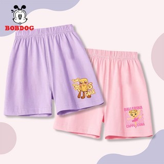 Quần đùi bé gái BOBDOG chất liệu cotton in hình vũ trụ brainrot cho bé