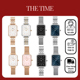 (Tặng vòng tay) Đồng hồ nữ Daniel Wellington Quadro Lumine Bezel Link - Đồng hồ đeo tay nữ mặt nhỏ DW fullbox