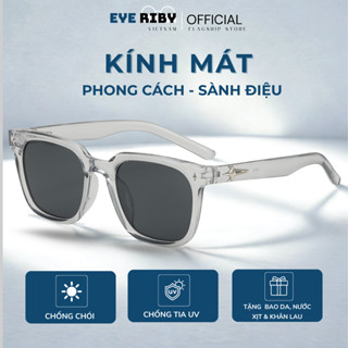 Kính Râm Nam Nữ Gọng Vuông Kính Mát Gọng Nhựa Cao Cấp Chống Tia UV400 Thời Trang Đi Biển Phong Cách Hàn Quốc R13