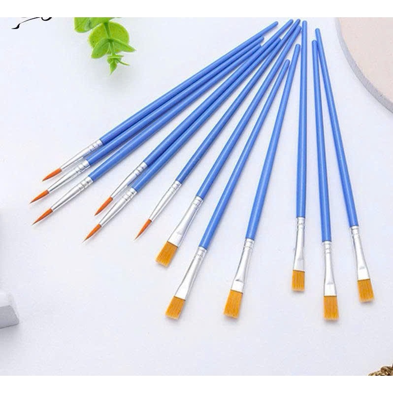 Bút lông - Cọ vẽ-Cọ tô tượng  - Cọ tô màu đầu dẹt cọ nét lông mịn