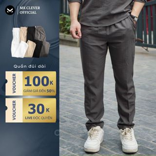 Quần Đũi Lụa Dài Nam MK CLEVER Chất liệu đũi lụa mềm mịn, thoáng mát, nhẹ, cạp chun dây
