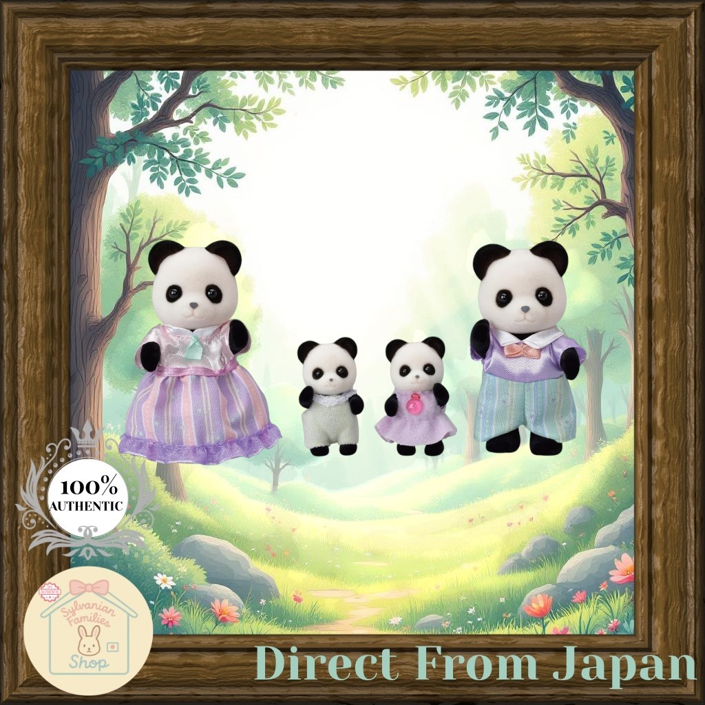 Sylvanian Families Doll 【Panda Family】 FS-39 ST Mark Certified For Ages 3 and Up Toy Dollhouse Sylva