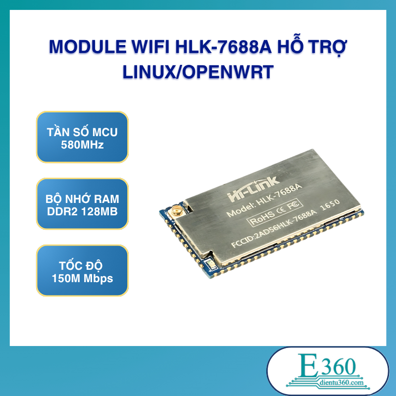 Module Wifi HLK-7688A, Hỗ Trợ LINUX/OPENWRT