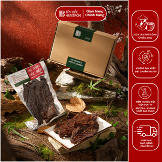 Thịt trâu gác bếp [kèm chẩm chéo] Tây Bắc Heritage - Thịt trâu sấy, thịt trâu hun khói chuẩn vị Tây Bắc, Yên Bái - TB01