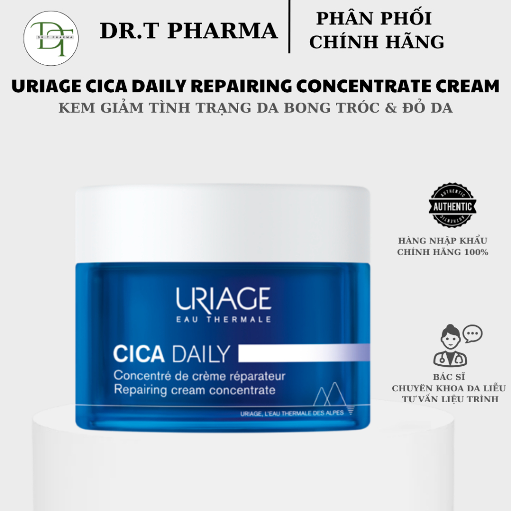 (TEM CÔNG TY) Kem Dưỡng Uriage Cica Daily Cream Concentrate - 50ml