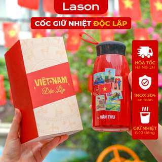 Bình nước HELLO Lason TỰ HÀO VIỆT NAM miễn phí in tên bình giữ nhiệt 6 - 8 tiếng 500ml BN-GN25