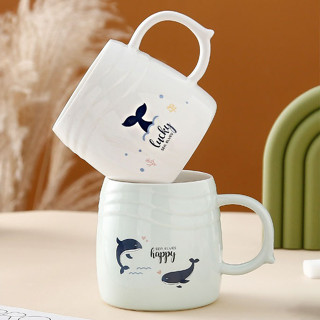 Cá nhân hoá cốc sứ Blue Whale KHẮC TÊN theo yêu cầu làm SET QUÀ TẶNG người yêu, bạn thân, sinh nhật