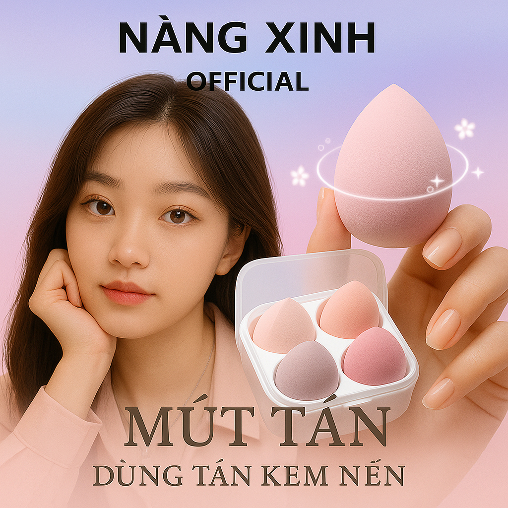 Mút Tán Nền Chính Hãng – Mút Tán Kem Nền, Bông Mút Đánh Nền, Bông Tán Kem Nền, Mút Tán, Bông Mút Phấ
