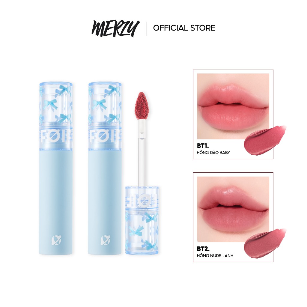  VHL x Merzy  COMBO 2 Son Kem Lì Thuần Chay Mềm Mịn Lâu Trôi FOIF Daily Blur Tint 3g x 2  HSD 9 2027  