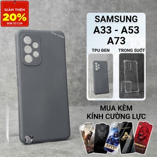 Ốp lưng Samsung A53, A33, A73 5G Cowcase trơn màu đen | Ốp điện thoại SS galaxy dẻo bảo vệ camera đt sámung toàn diện