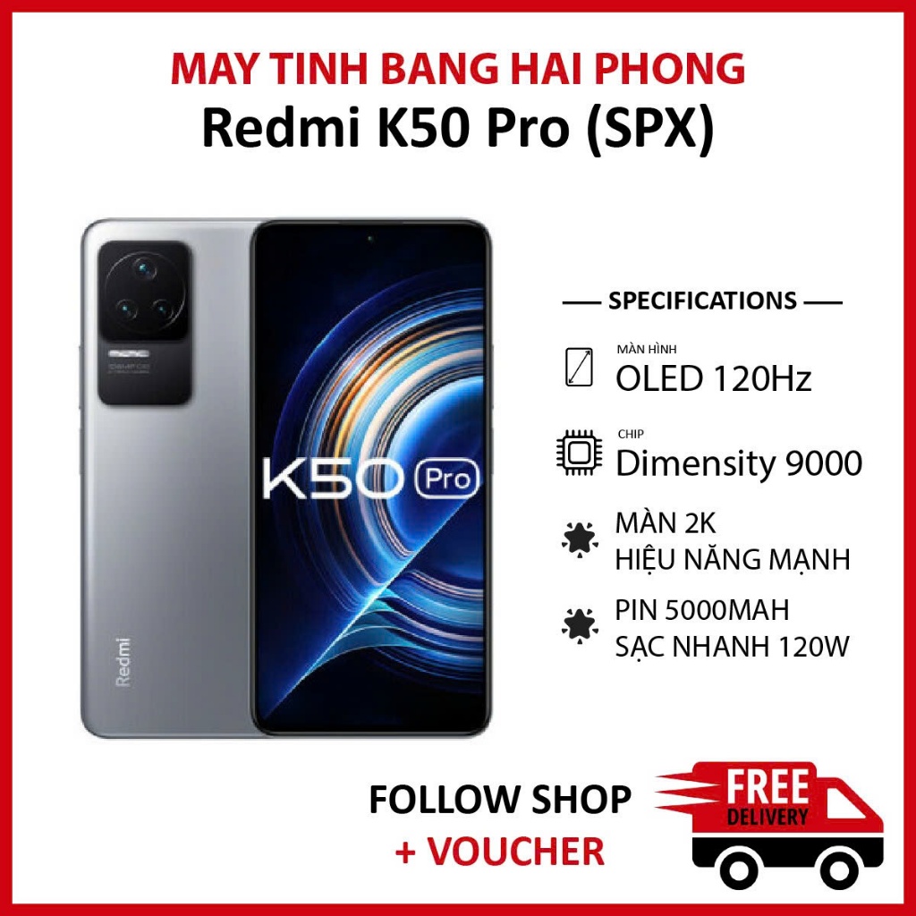 [Máy Cũ] Điện thoại Redmi K50 Pro (SPX) RAM 12/256GB chip Dimensity 9000 pin 5000 mAh hỗ trợ sạc nha