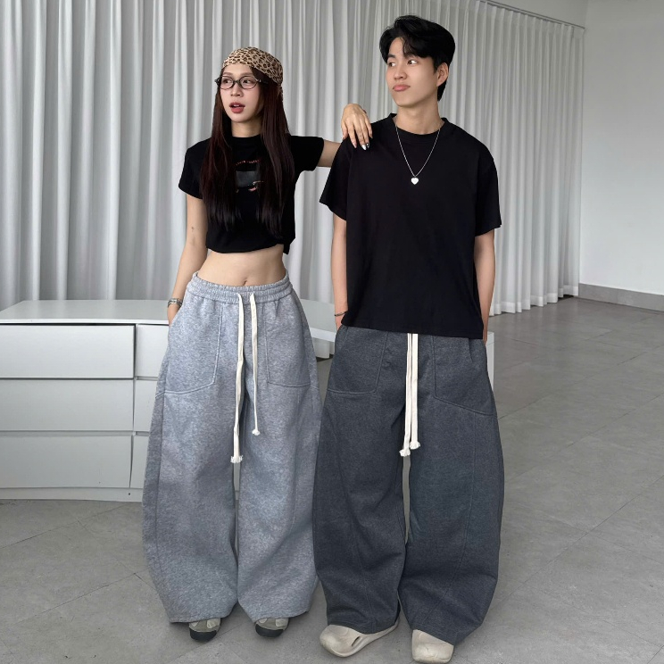 Quần Dài Nỉ Ép Hàn Ống Cong Form Unisex Tôn Dáng Nam Nữ | SSSTore.Aesthetic | BigBuy360 - bigbuy360.vn