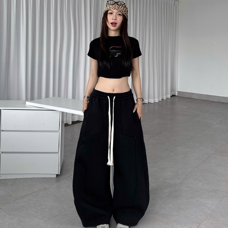 Quần Dài Nỉ Ép Hàn Ống Cong Form Unisex Tôn Dáng Nam Nữ | SSSTore.Aesthetic | BigBuy360 - bigbuy360.vn