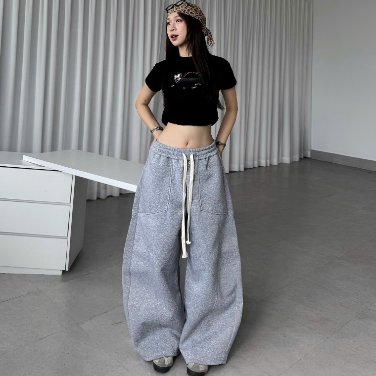 Quần Dài Nỉ Ép Hàn Ống Cong Form Unisex Tôn Dáng Nam Nữ | SSSTore.Aesthetic | BigBuy360 - bigbuy360.vn