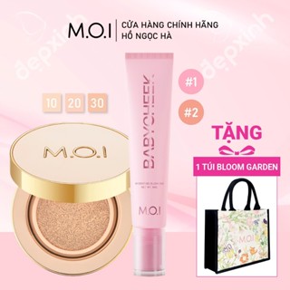 Bộ đôi M.O.I phấn nước che phủ tốt Premium Baby Cushion và Má hồng sữa Baby Cheek