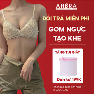 Áo Bra Ren Nữ Có Mút Ngực Brallete Không Gọng Nâng Ngực Tạo Khe AHBRA R57
