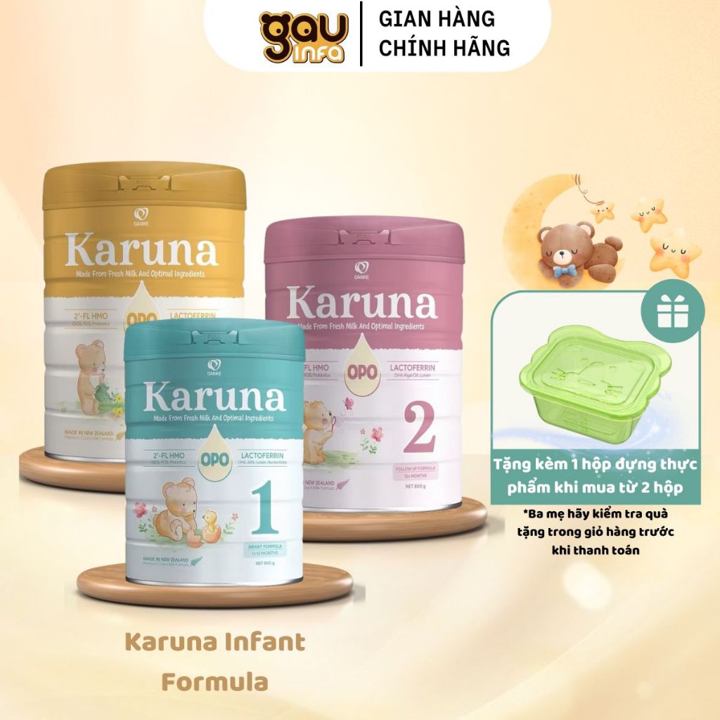 Sữa Karuna chính hãng nội địa New Zealand – HMO, DHA, OPO giúp bé hấp thu tốt, phát triển vượt trội