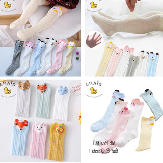 Set 3 Tất Lưới Mùa Hè Cao Cổ Đến Gối Cho Bé 0-3 Tuổi T95, T84 Phù Hợp 4 Mùa