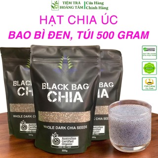  Hạt chia Úc - Bao bì đen túi 500 Gram - Sản phẩm chính hãng. Cung cấp chất xơ protein axit béo omega-3 