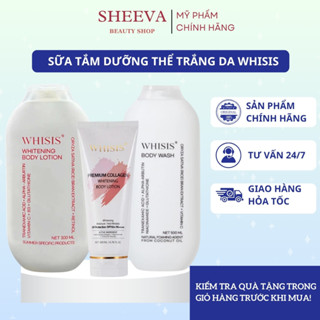 Kem Dưỡng Thể Trắng Da Chống Nắng Whisis, Sữa Tắm Trắng Da Men Gạo Whisis 500ml, Sheeva Beauty