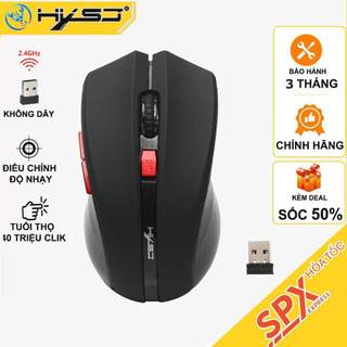 Chuột gaming không dây hxsj x50 có nút trợ năng , điều chỉnh 2400dpi chuyên dùng chơi game