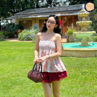 Áo Ống Nữ Bo Chun Dáng Babydoll DaaLaa Store Họa Tiết Hoa Nhí A51390