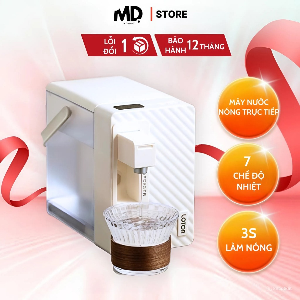 Máy Nóng Nước Tức Thời 7 Chế Độ Nhiệt, Làm Nóng Nhanh 3 Giây, Khóa Trẻ Em An Toàn - Nhỏ Gọn Tiện Lợi, Pha Sữa Pha Trà