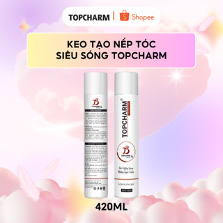  Keo xịt tóc tạo nếp siêu sóng TOPCHARM 420ml Gôm xịt tóc giữ nếp lâu độ phồng tự nhiên không bết 