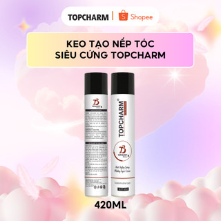  Keo xịt tóc tạo nếp siêu cứng TOPCHARM 420ml Gôm xịt tóc giữ nếp lâu nhanh khô không bết dính 