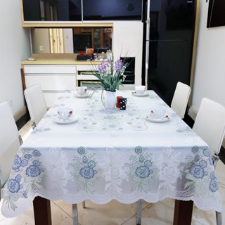  Khăn trải bàn PVC ren hình chữ nhật 90X140 cm nhiều màu mềm mại bền sang trọng chống mài mòn chống thấm nước 