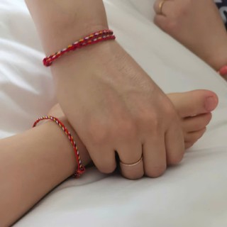 Vòng chỉ ngũ sắc bình an may mắn, chất liệu chỉ cứng loại 1 NOA GEMS