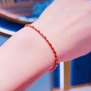 Vòng chỉ ngũ sắc bình an may mắn, chất liệu chỉ cứng loại 1 NOA GEMS