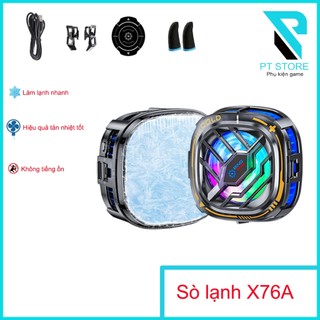  Quạt Tản nhiệt sò lạnh X76A - Hiệu quả làm mát tốt - Đa dụng cả magsafe cà dạng kẹp - Làm lạnh điện thoại nhanh chóng 