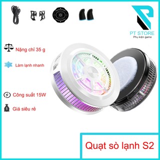  Quạt tản nhiệt sò lạnh S2 - Trọng lượng siêu nhẹ chỉ 35g - Công suất 15W - Làm lạnh nhanh chóng - Tắt được đèn led 