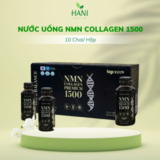 Nước uống NMN Collagen Premium 1500, Hỗ Trợ Làm Đẹp Toàn Diện, Ngăn Ngừa Lão Hóa, Hộp 10 chai x75ml