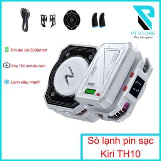 Quạt tản nhiệt Sò lạnh pin sạc Kiri TH10 - Dung lượng pin 5000maH - Chip TEC mới cực lạnh - Nhiều chế độ tùy chỉnh