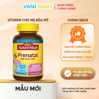 [LINK MỚI] Vitamin tổng hợp cho bà bầu Nature Made Prenatal Folic Acid + DHA của Mỹ bổ sung vitamin, khoáng chất