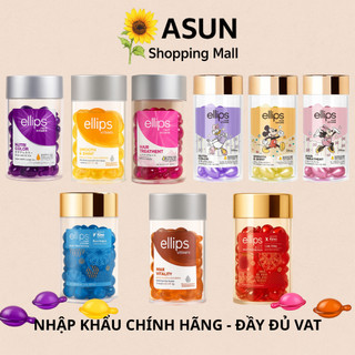  Tinh Dầu Dưỡng Tóc Ellips Dưỡng Mềm Mượt Phục Hồi Hư Tổn Giữ Màu Tóc Nhuộm Hair Vitamin 50 30 Viên 