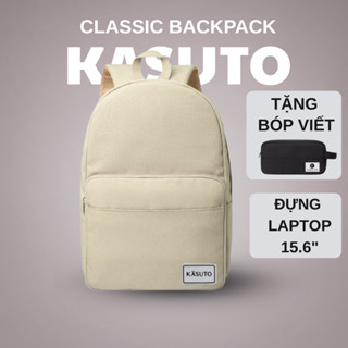 Balo Nam Nữ đi học KASUTO BRAND Classic Backpack Đựng Laptop Vải Canvas Thời Trang Chống Thấm Nước