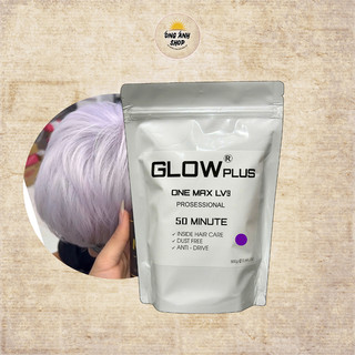Bột Tẩy tóc Glow Plus Bột tẩy xanh tím mịn khử vàng nano 500g
