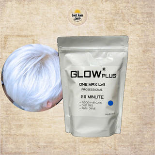 Bột Tẩy tóc Glow Plus Bột tẩy xanh tím mịn khử vàng nano 500g