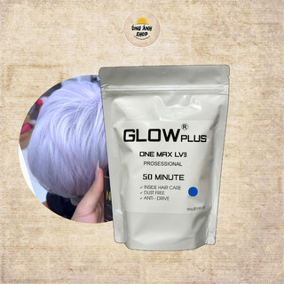 Bột Tẩy tóc Glow Plus Bột tẩy xanh tím mịn khử vàng nano 500g
