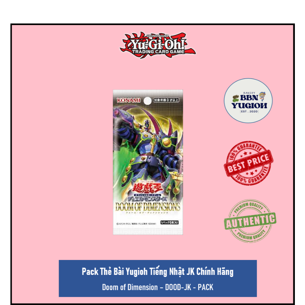 Pack Thẻ Bài Yugioh Tiếng Nhật Chính Hãng: Doom of Dimension - DOOD-JK - Pack