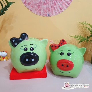 Lợn Nơ - Mũ tiết kiệm - GỐM SỨ CAO CẤP ( size 1, size 2 và size 3 )