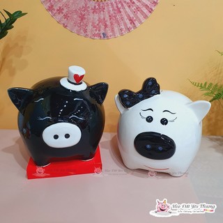 Lợn Nơ - Mũ tiết kiệm - GỐM SỨ CAO CẤP ( size 1, size 2 và size 3 )