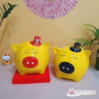 Lợn Nơ - Mũ tiết kiệm - GỐM SỨ CAO CẤP ( size 1, size 2 và size 3 )