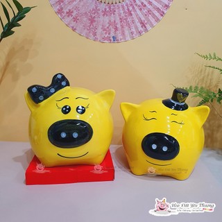 Lợn Nơ - Mũ tiết kiệm - GỐM SỨ CAO CẤP ( size 1, size 2 và size 3 )