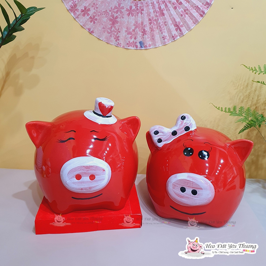 Lợn Nơ - Mũ tiết kiệm - GỐM SỨ CAO CẤP ( size 1, size 2 và size 3 )
